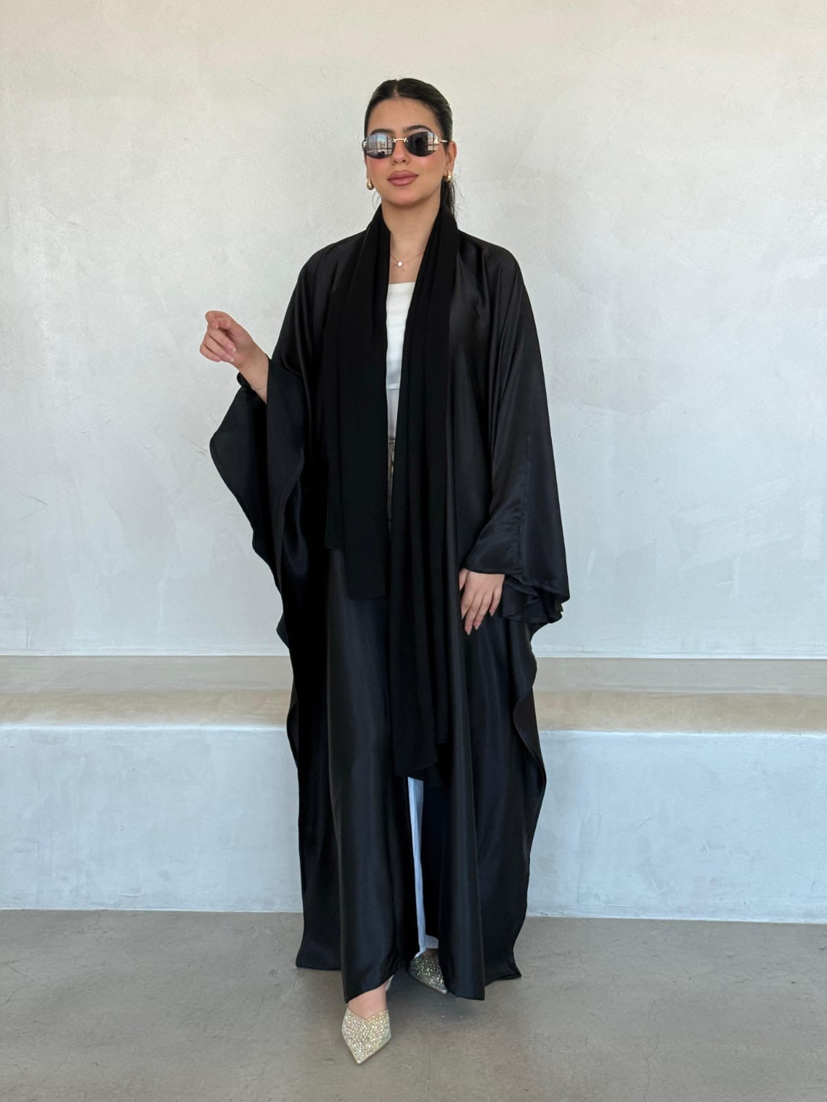 Silk Farsha model Abaya