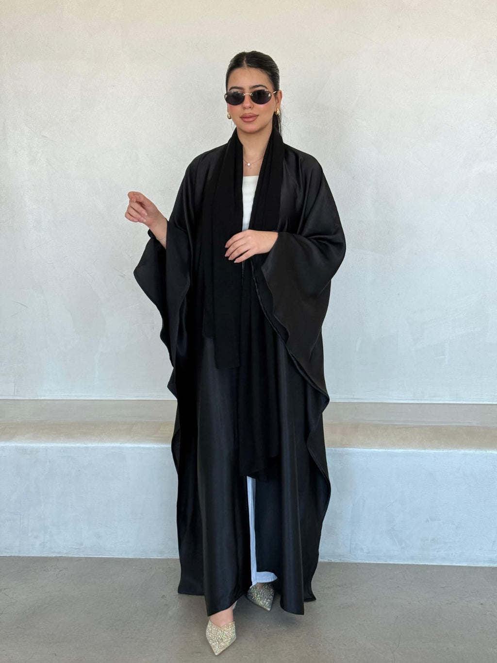 Silk Farsha model Abaya