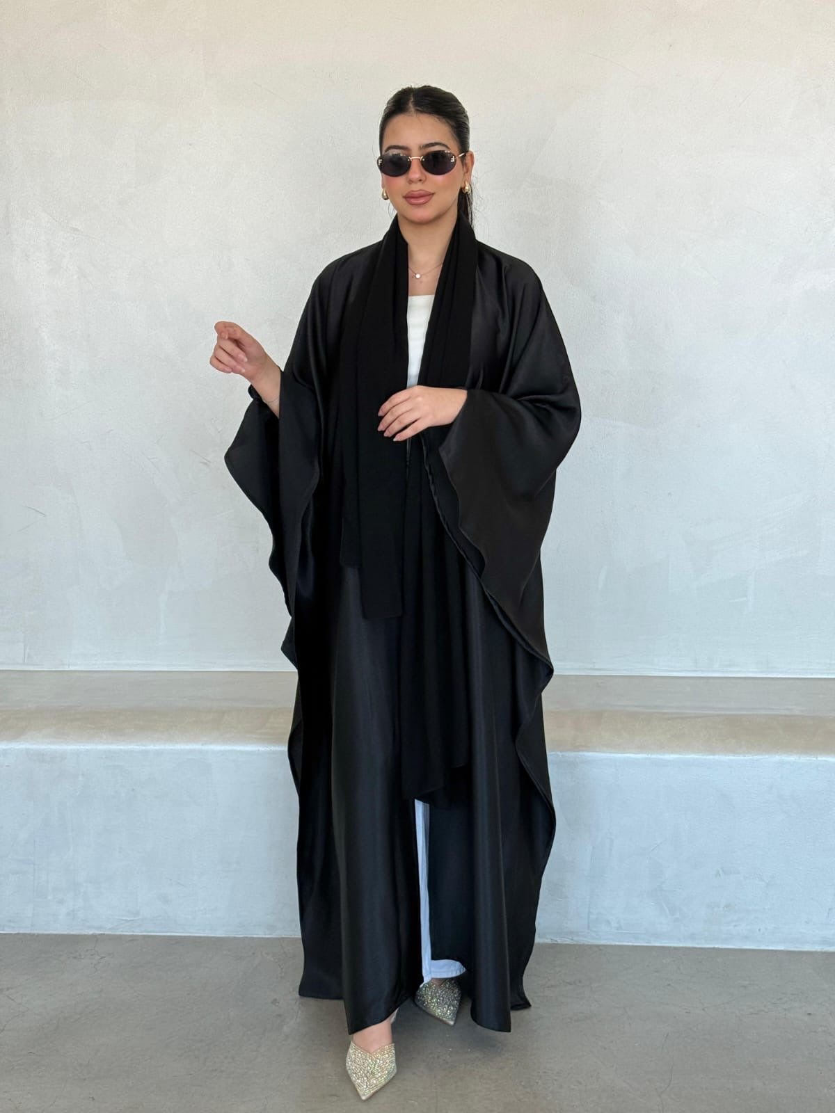 Silk Farsha model Abaya