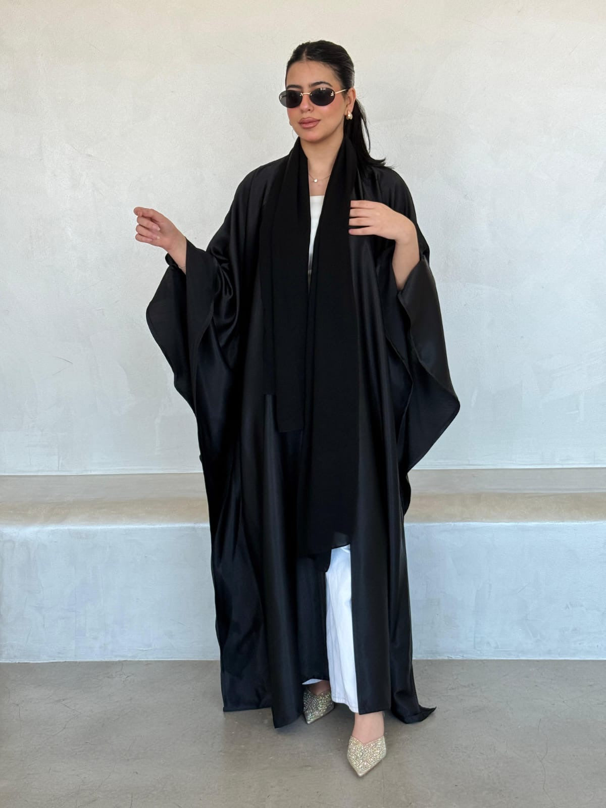 Silk Farsha model Abaya